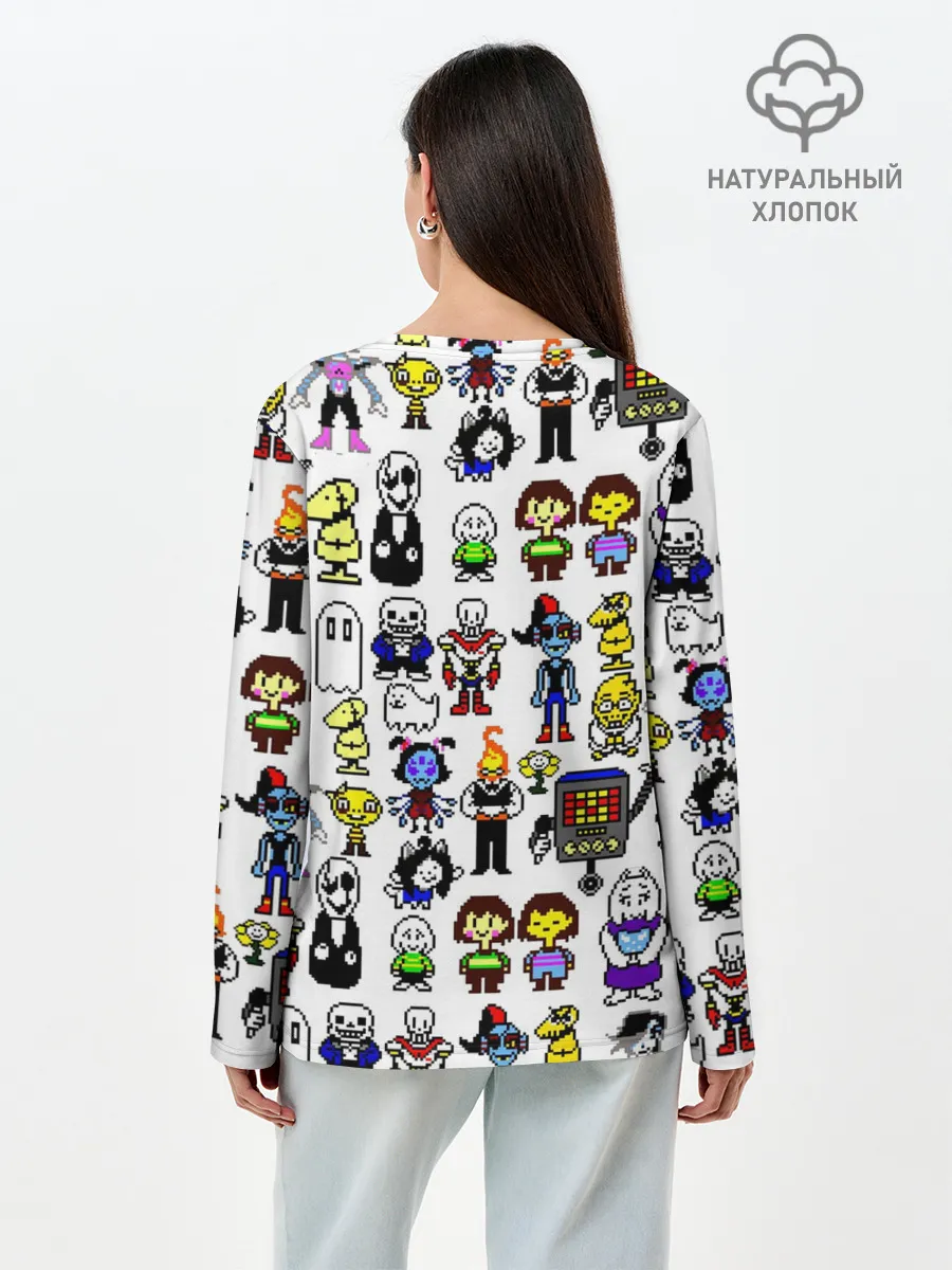 Лонгслив женский. Хлопок / UNDERTALE