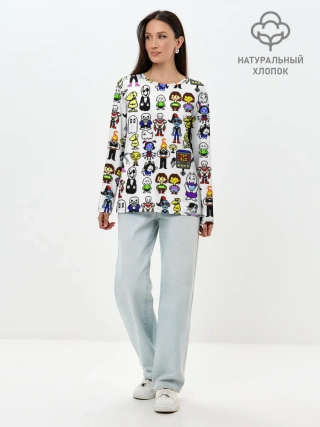 Лонгслив женский. Хлопок / UNDERTALE