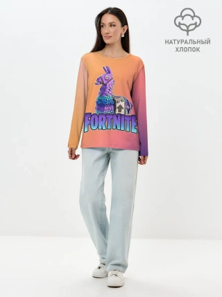 Лонгслив женский. Хлопок / Fortnite | Lama