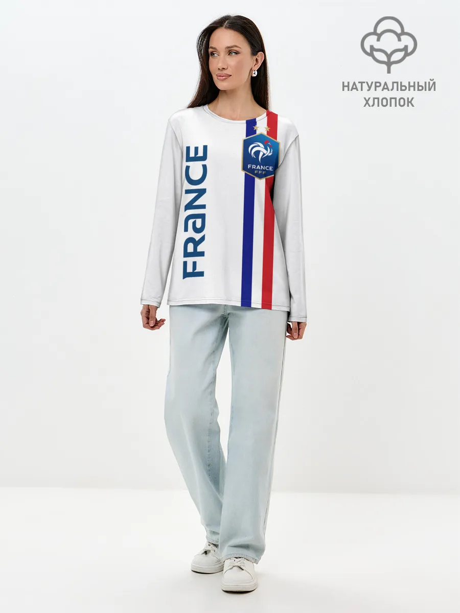 Лонгслив женский. Хлопок / СБОРНАЯ ФРАНЦИЯ
