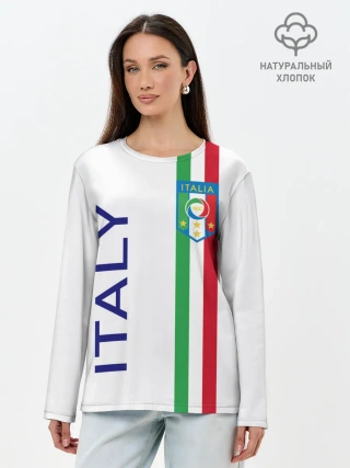 Лонгслив женский. Хлопок / СБОРНАЯ ИТАЛИИ