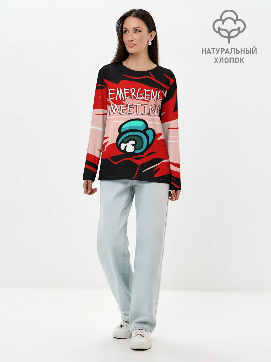 Лонгслив женский. Хлопок / AMONG US