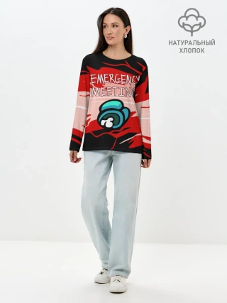 Лонгслив женский. Хлопок / AMONG US