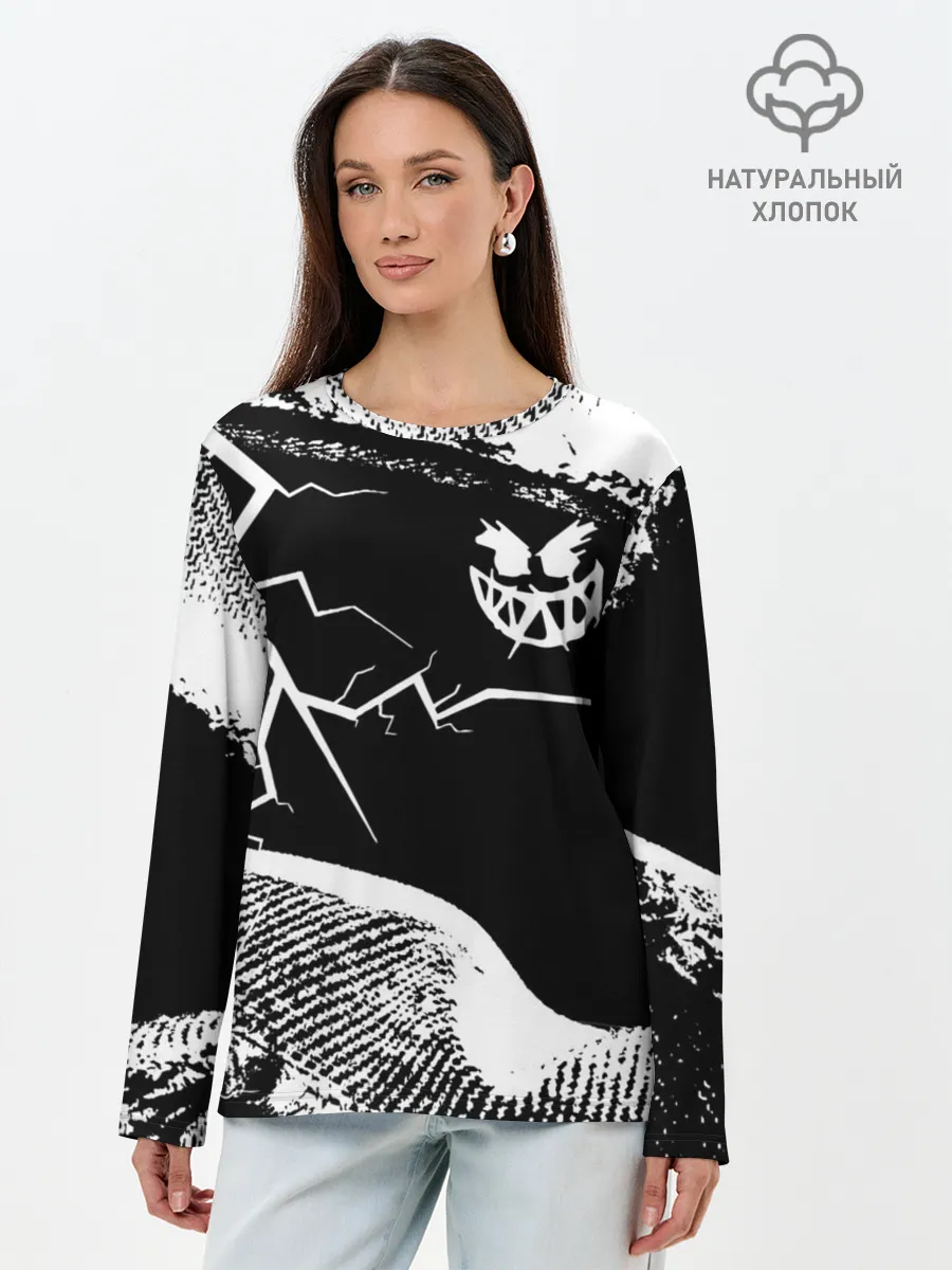 Лонгслив женский. Хлопок / Pyrokinesis.