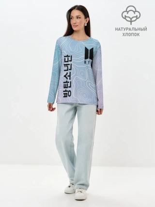 Лонгслив женский. Хлопок / BTS / БТС.