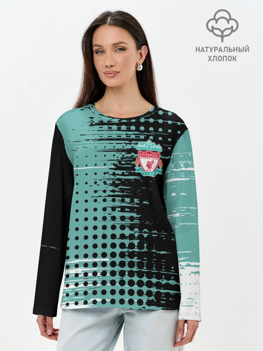 Лонгслив женский. Хлопок / Liverpool / Ливерпуль.