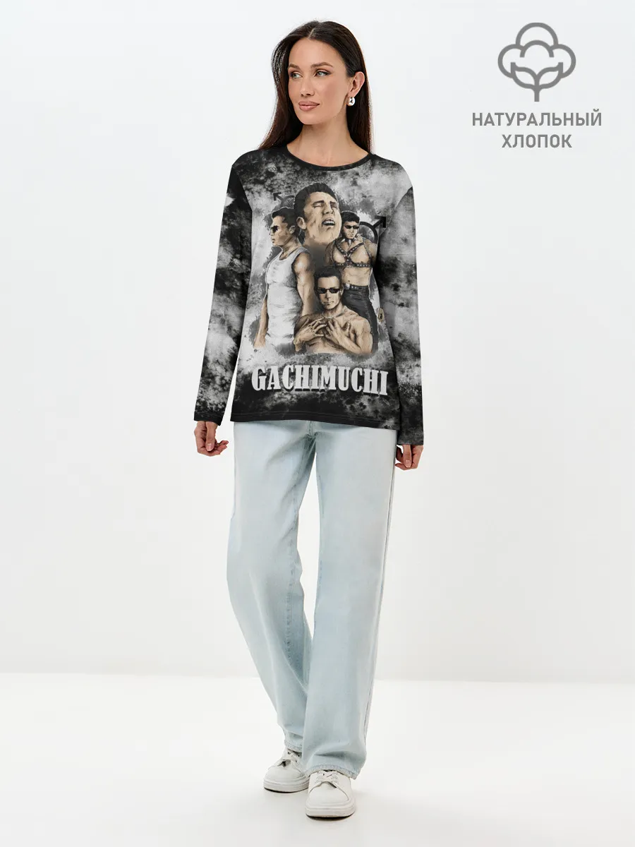 Лонгслив женский. Хлопок / Gachimuchi | 1.1
