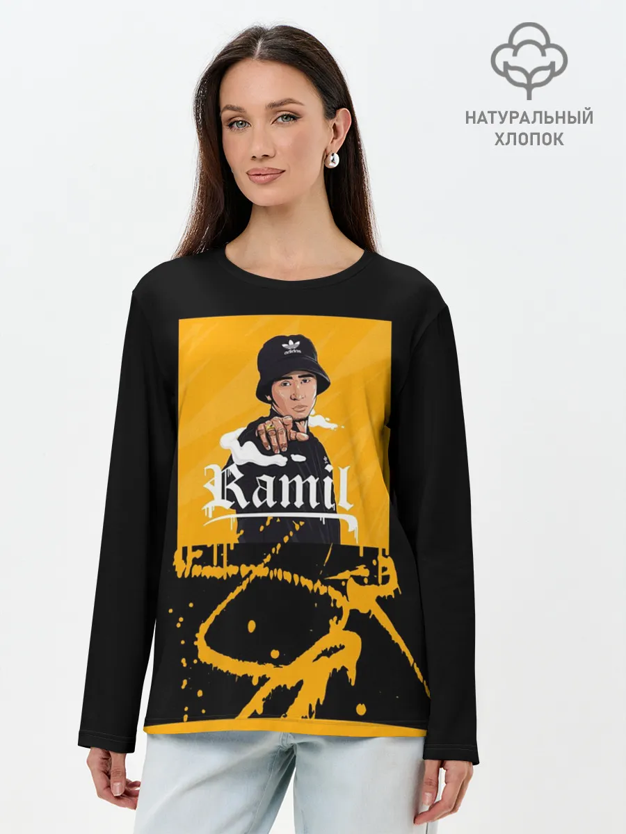 Лонгслив женский. Хлопок / Ramil