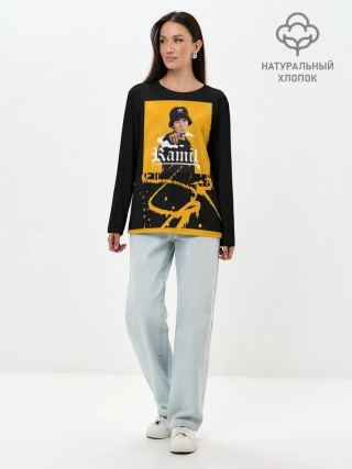 Лонгслив женский. Хлопок / Ramil
