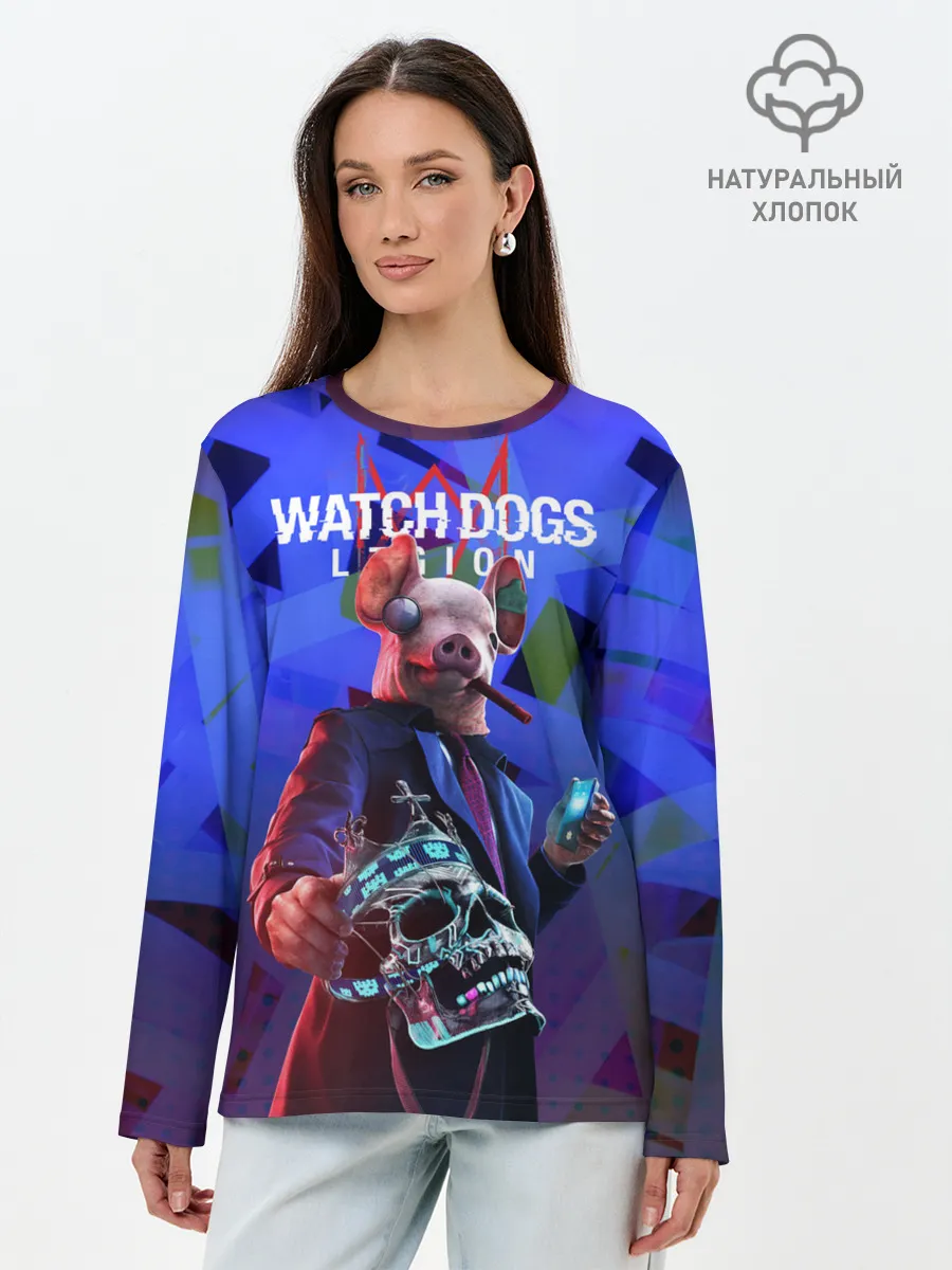 Лонгслив женский. Хлопок / Watch Dogs: Legion