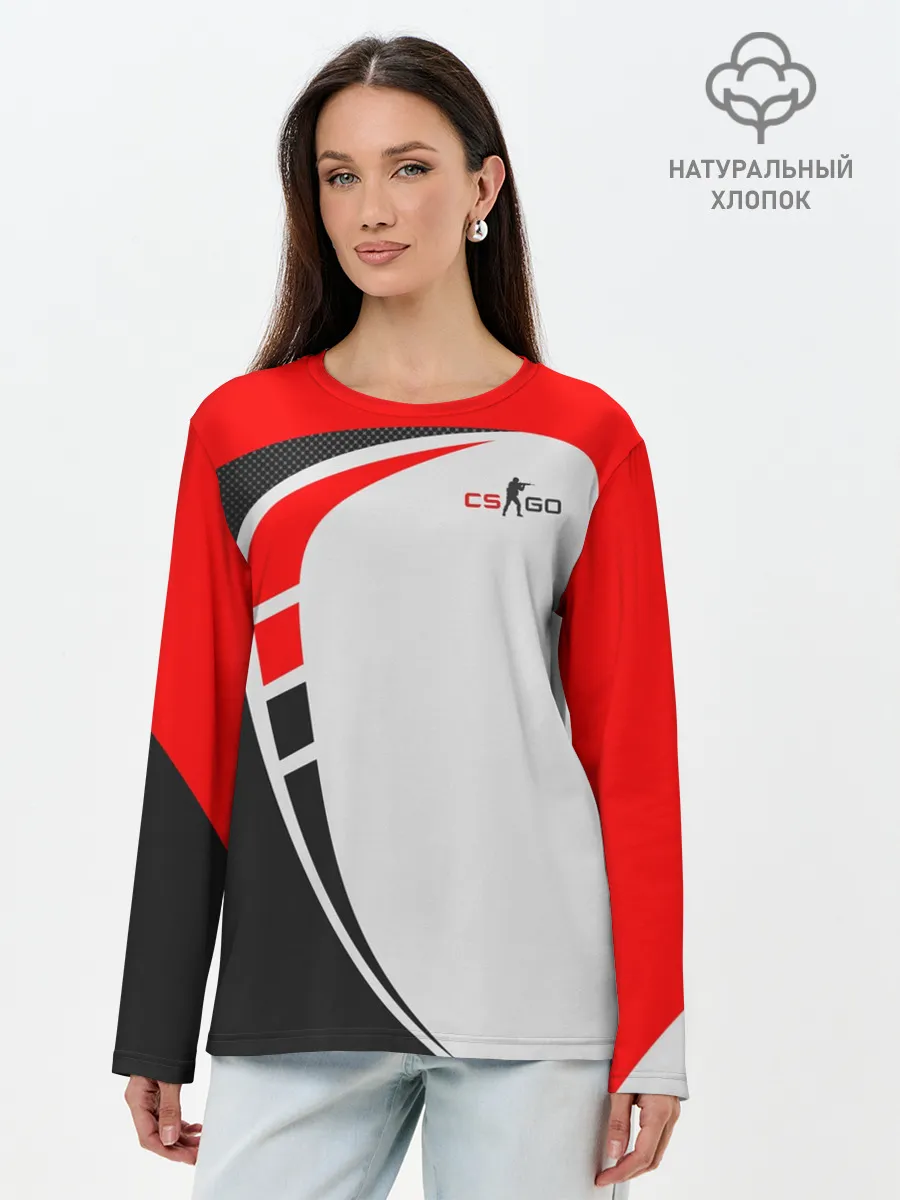 Лонгслив женский. Хлопок / CS GO
