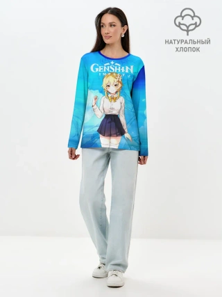 Лонгслив женский. Хлопок / Genshin Impact - Lumine