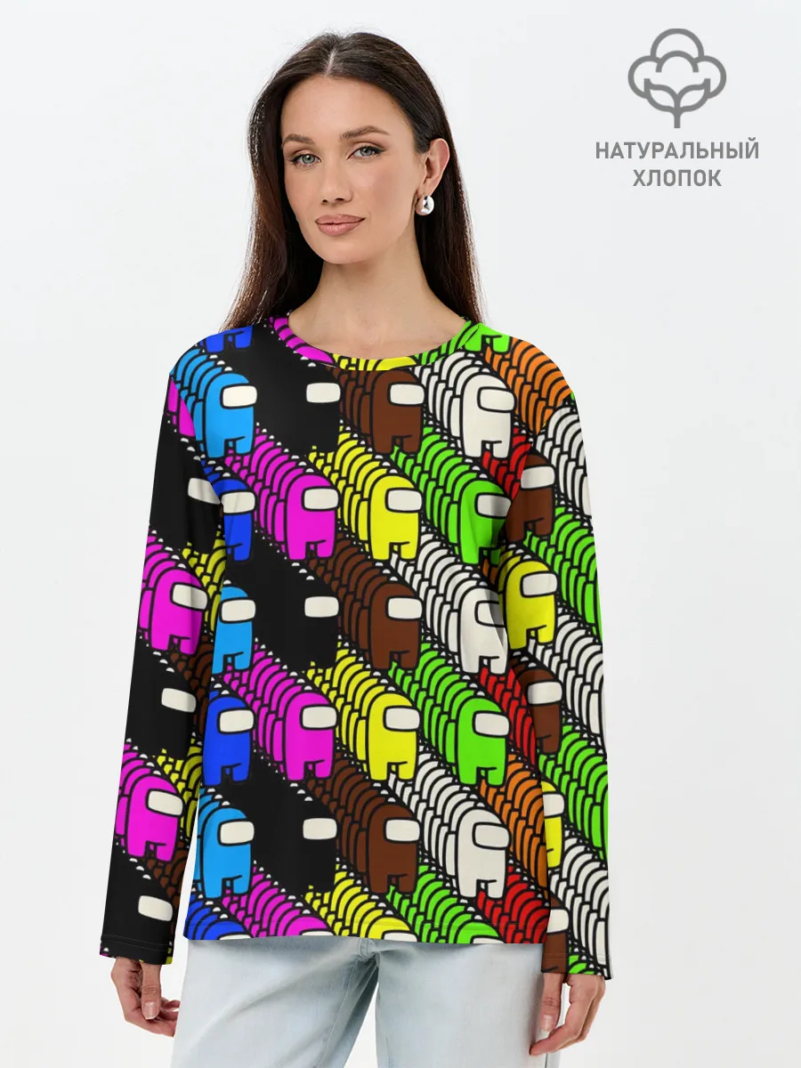 Лонгслив женский. Хлопок / AMONG US
