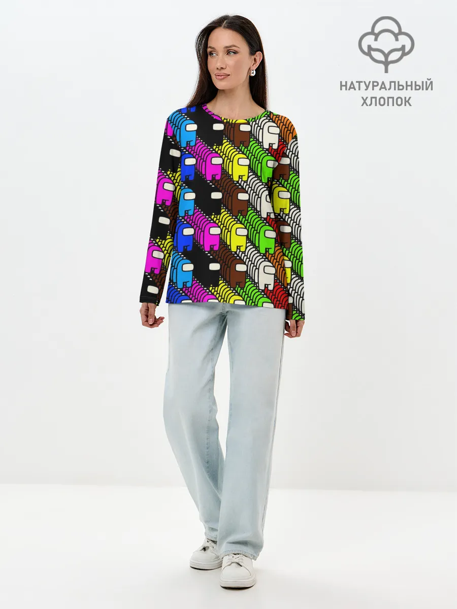 Лонгслив женский. Хлопок / AMONG US