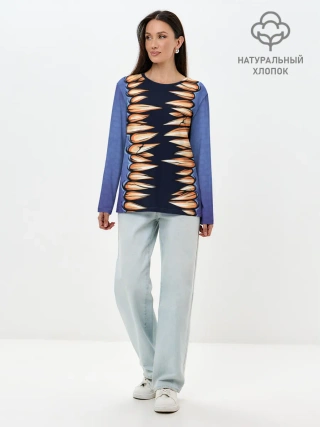 Лонгслив женский. Хлопок / кусь