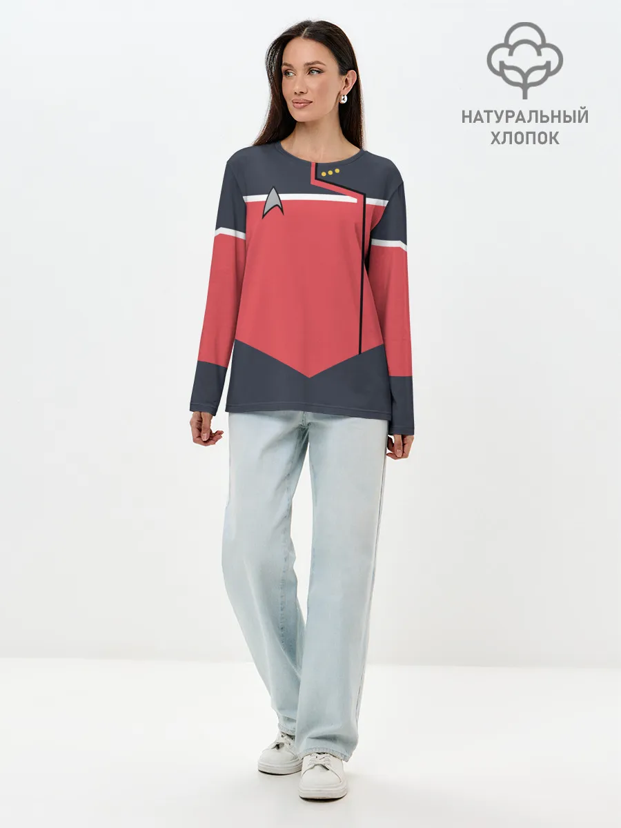 Лонгслив женский. Хлопок / Звездный костюм № 1