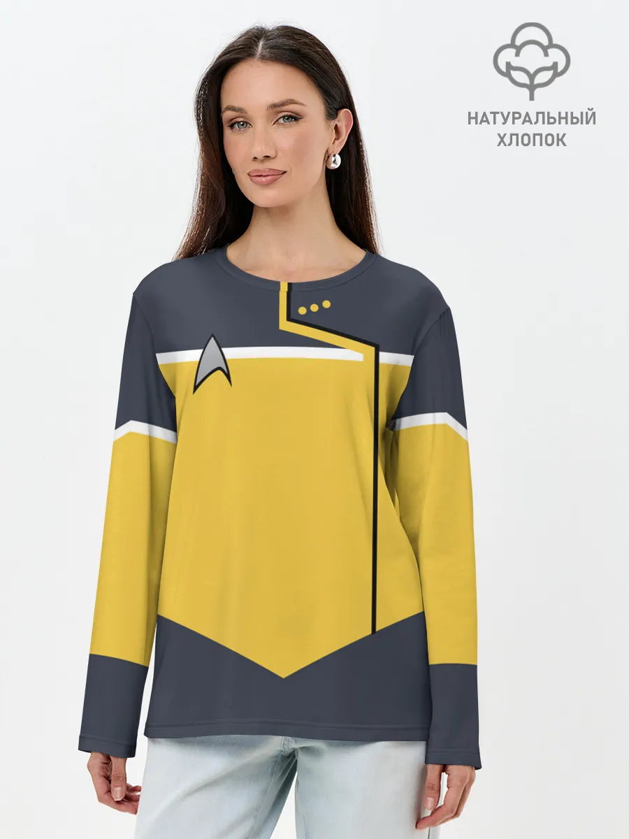 Лонгслив женский. Хлопок / Звездный костюм № 2