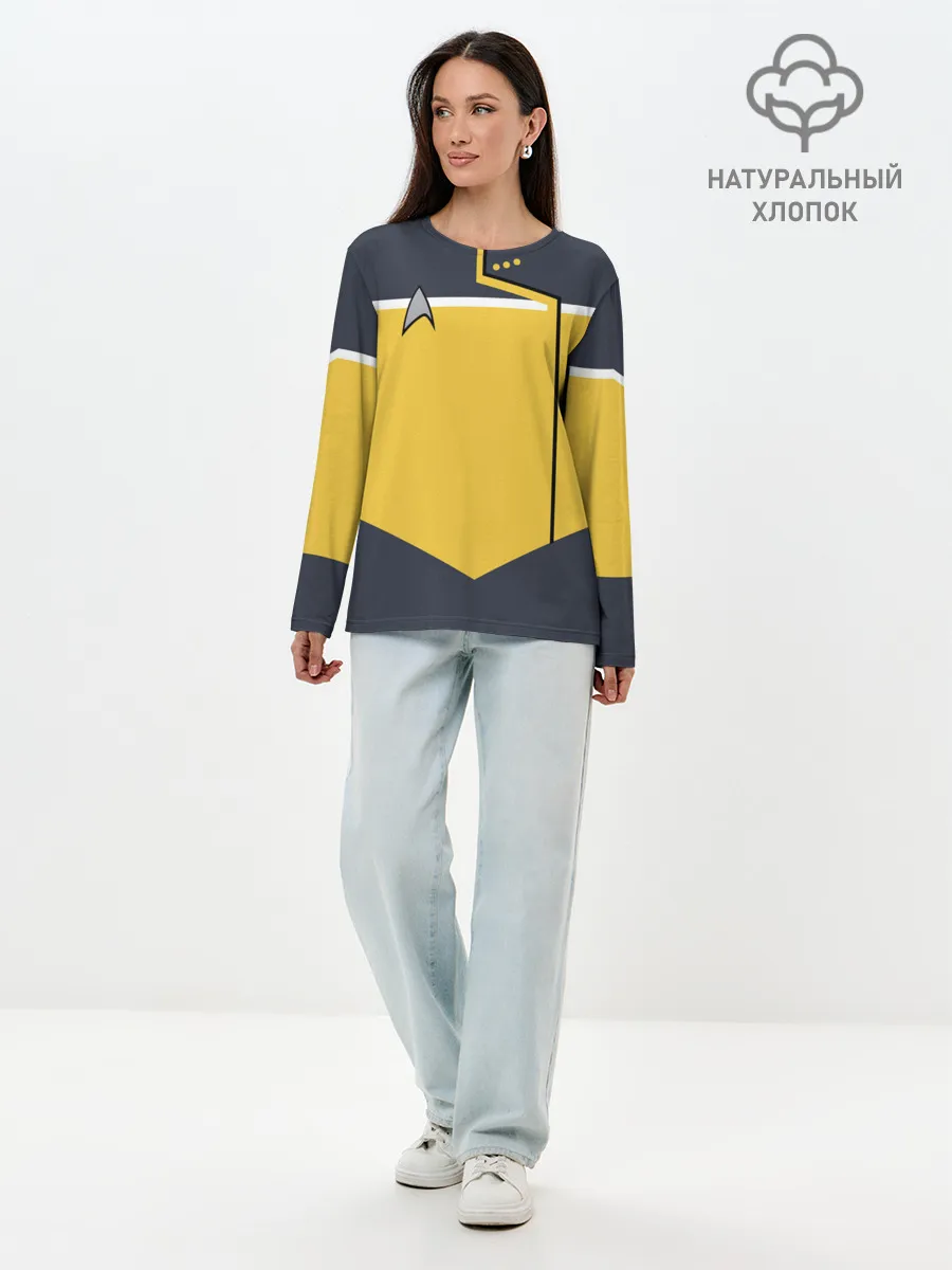 Лонгслив женский. Хлопок / Звездный костюм № 2