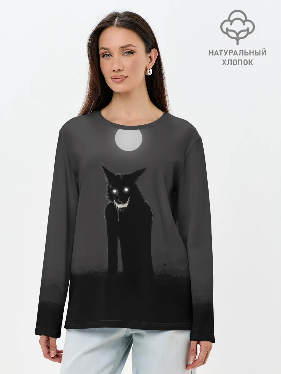 Лонгслив женский. Хлопок / ОБОРОТЕНЬ