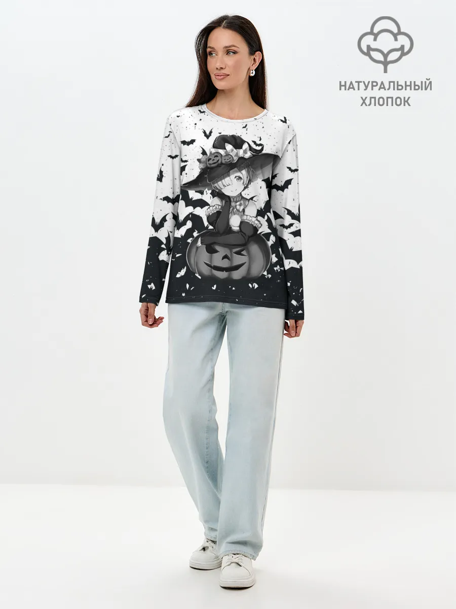 Лонгслив женский. Хлопок / Re:Zero | Рем