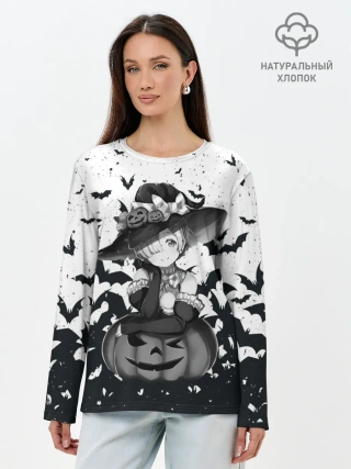 Лонгслив женский. Хлопок / Re:Zero | Рем