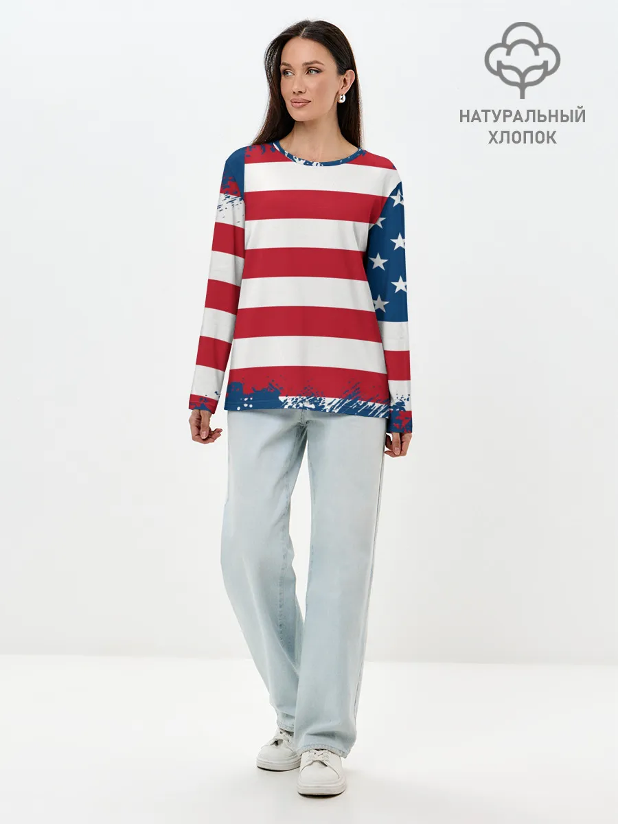 Лонгслив женский. Хлопок / Америка