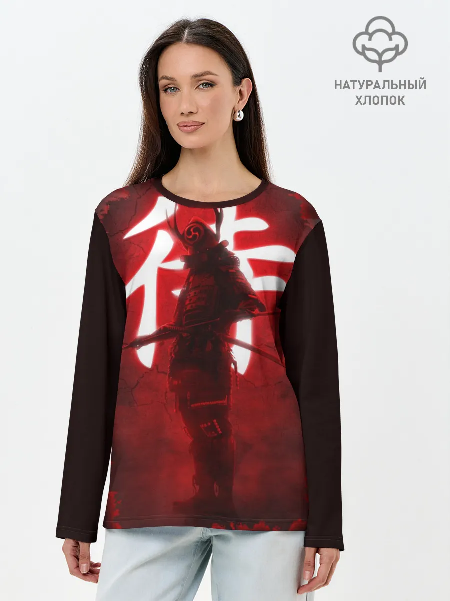 Лонгслив женский. Хлопок / NEON SAMURAI
