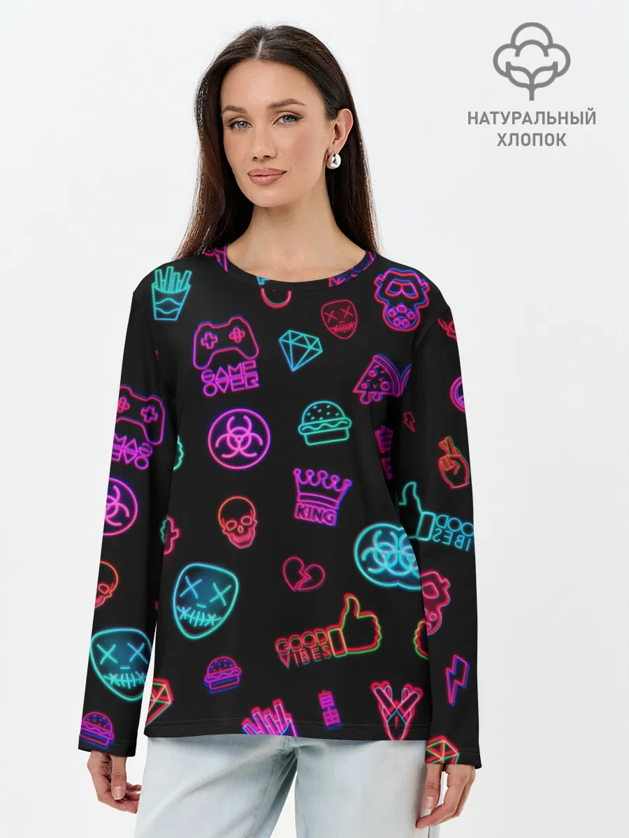 Лонгслив женский. Хлопок / GAMES