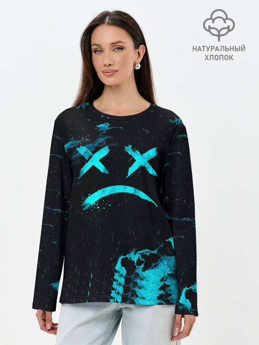 Лонгслив женский. Хлопок / Lil Peep