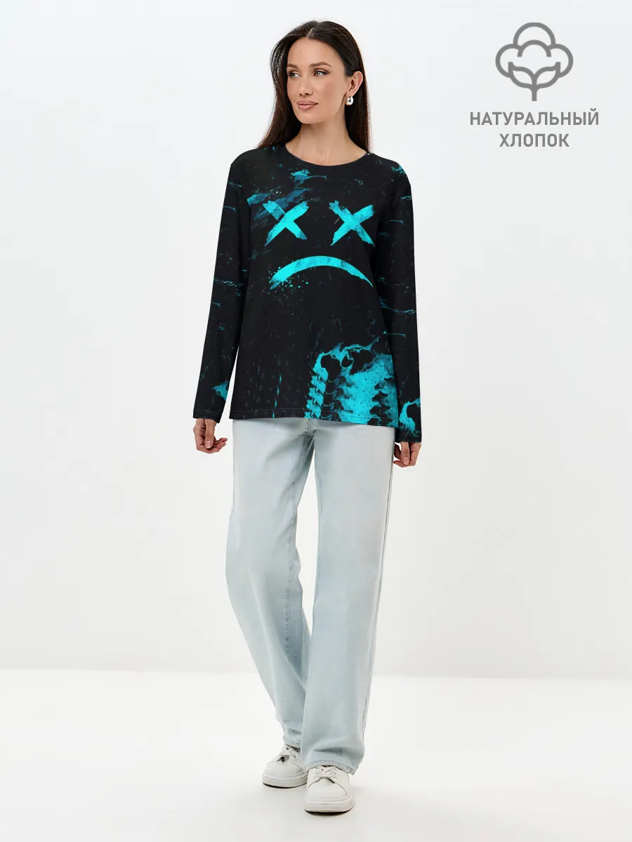 Лонгслив женский. Хлопок / Lil Peep