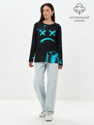 Лонгслив женский. Хлопок / Lil Peep