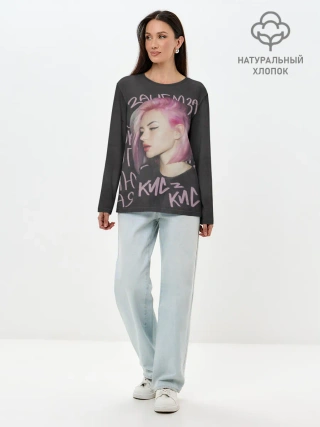 Лонгслив женский. Хлопок / Алина Кис-кис