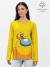Лонгслив женский. Хлопок / AMONG US YELLOW