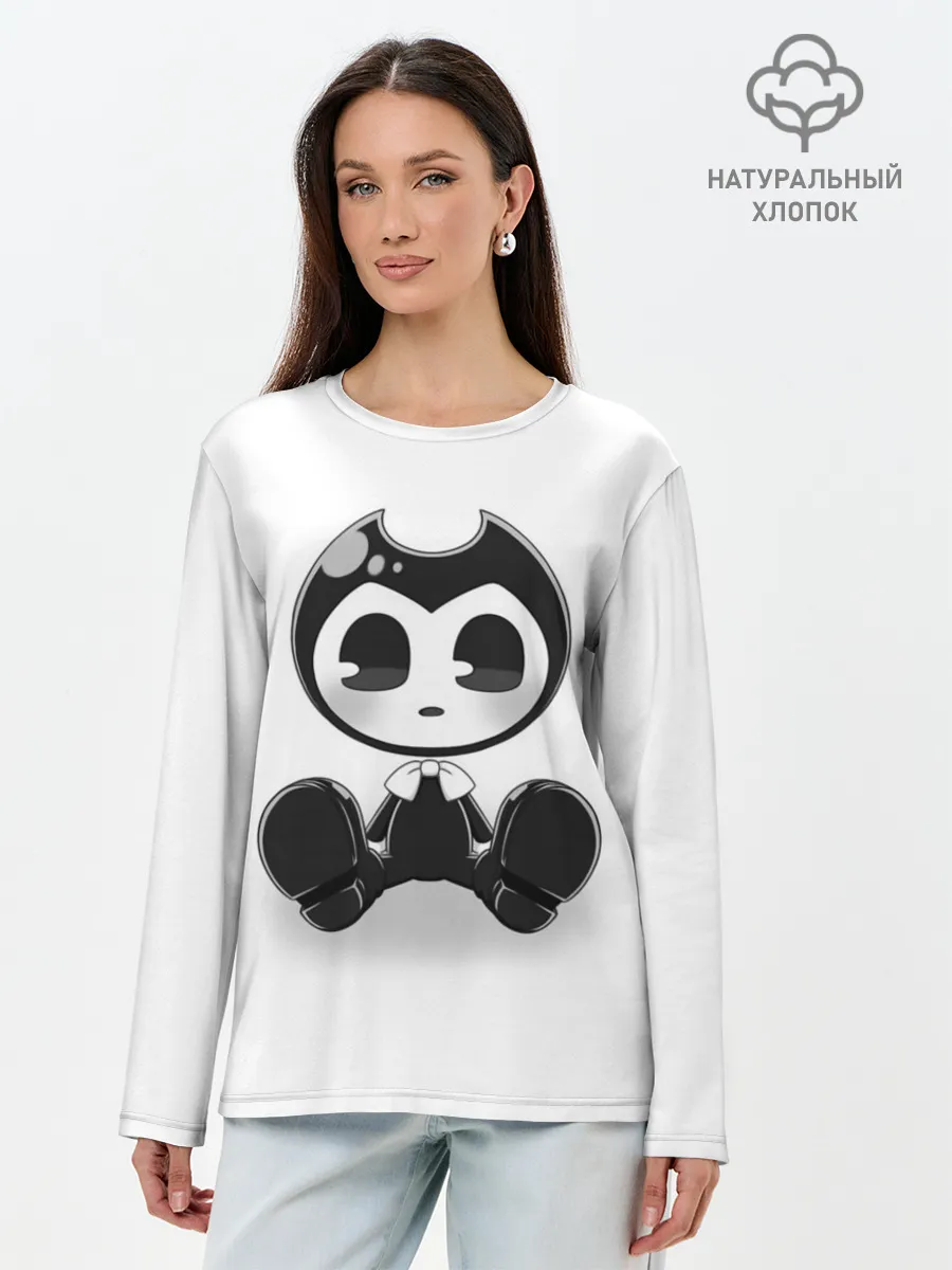 Лонгслив женский. Хлопок / Bendy And The Ink Machine