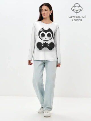 Лонгслив женский. Хлопок / Bendy And The Ink Machine