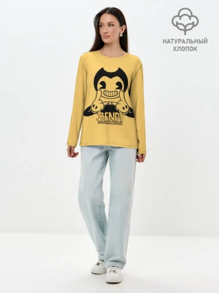 Лонгслив женский. Хлопок / Bendy And The Ink Machine