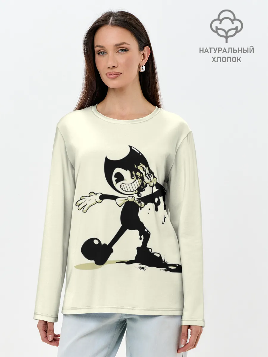 Лонгслив женский. Хлопок / Bendy And The Ink Machine