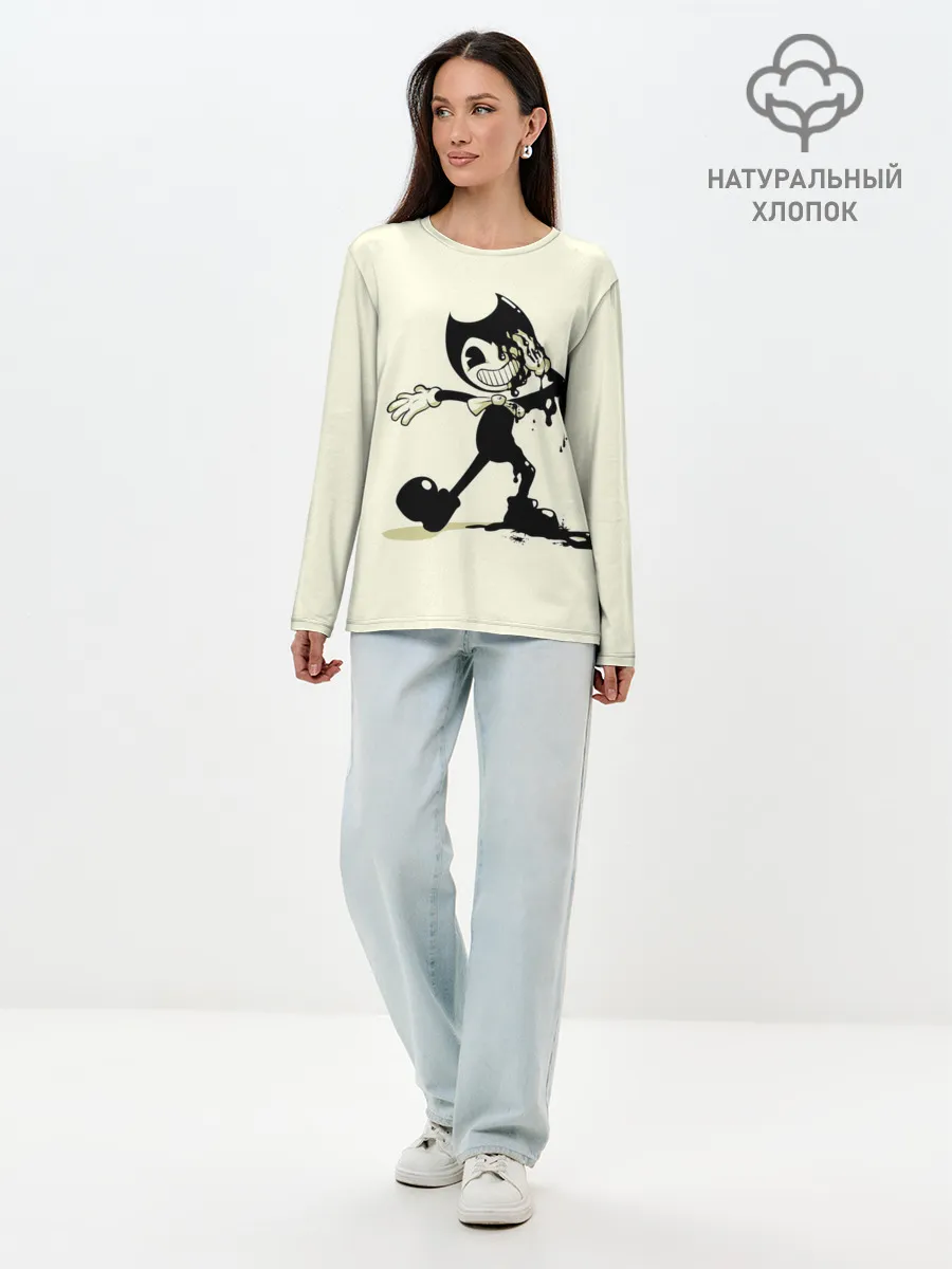 Лонгслив женский. Хлопок / Bendy And The Ink Machine