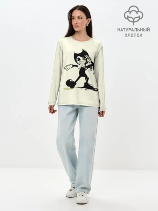 Лонгслив женский. Хлопок / Bendy And The Ink Machine