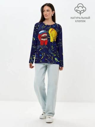 Лонгслив женский. Хлопок / Among Us | Van Gogh Style