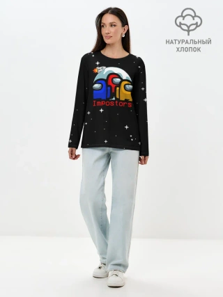 Лонгслив женский. Хлопок / Among us IMPOSTORS