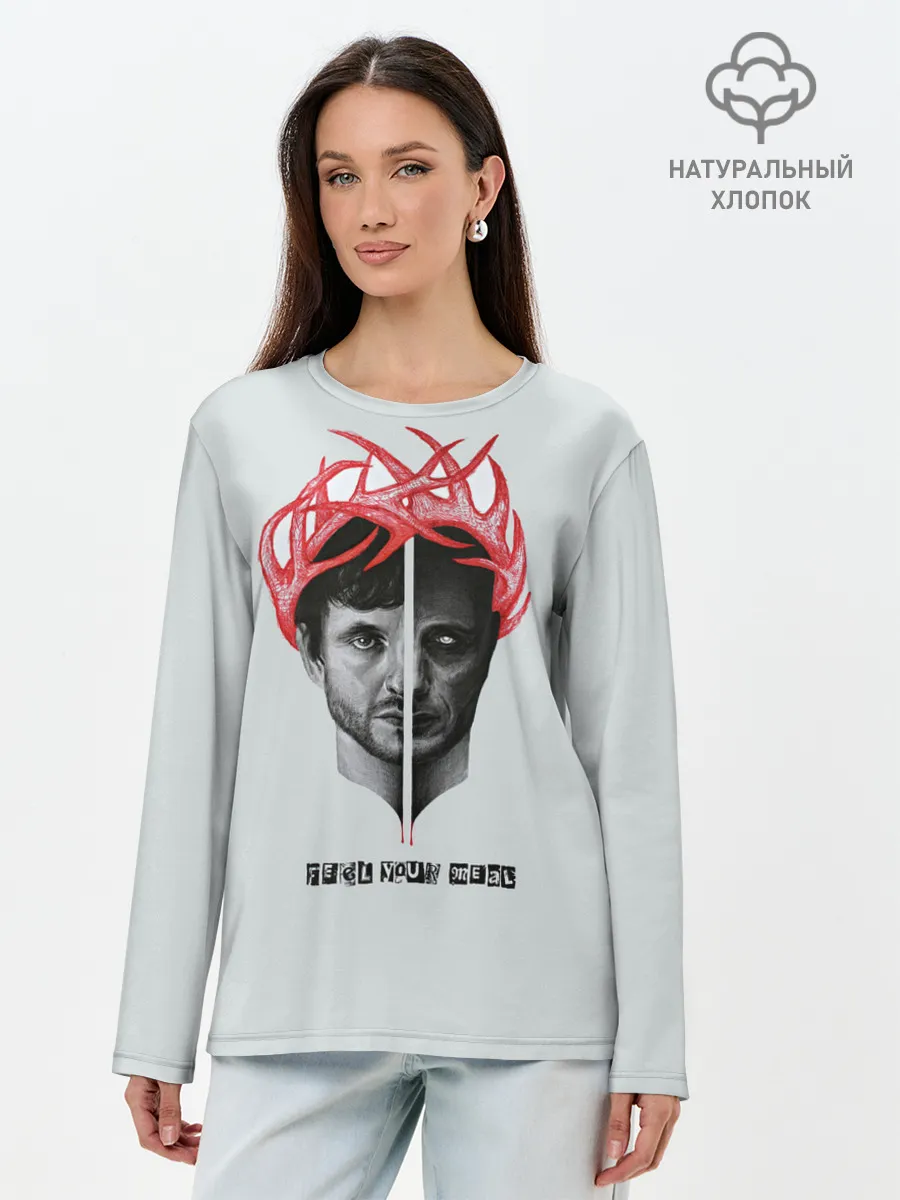 Лонгслив женский. Хлопок / Hannibal