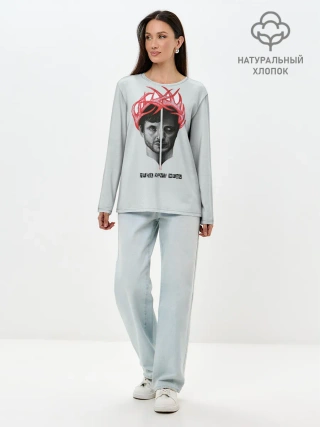 Лонгслив женский. Хлопок / Hannibal