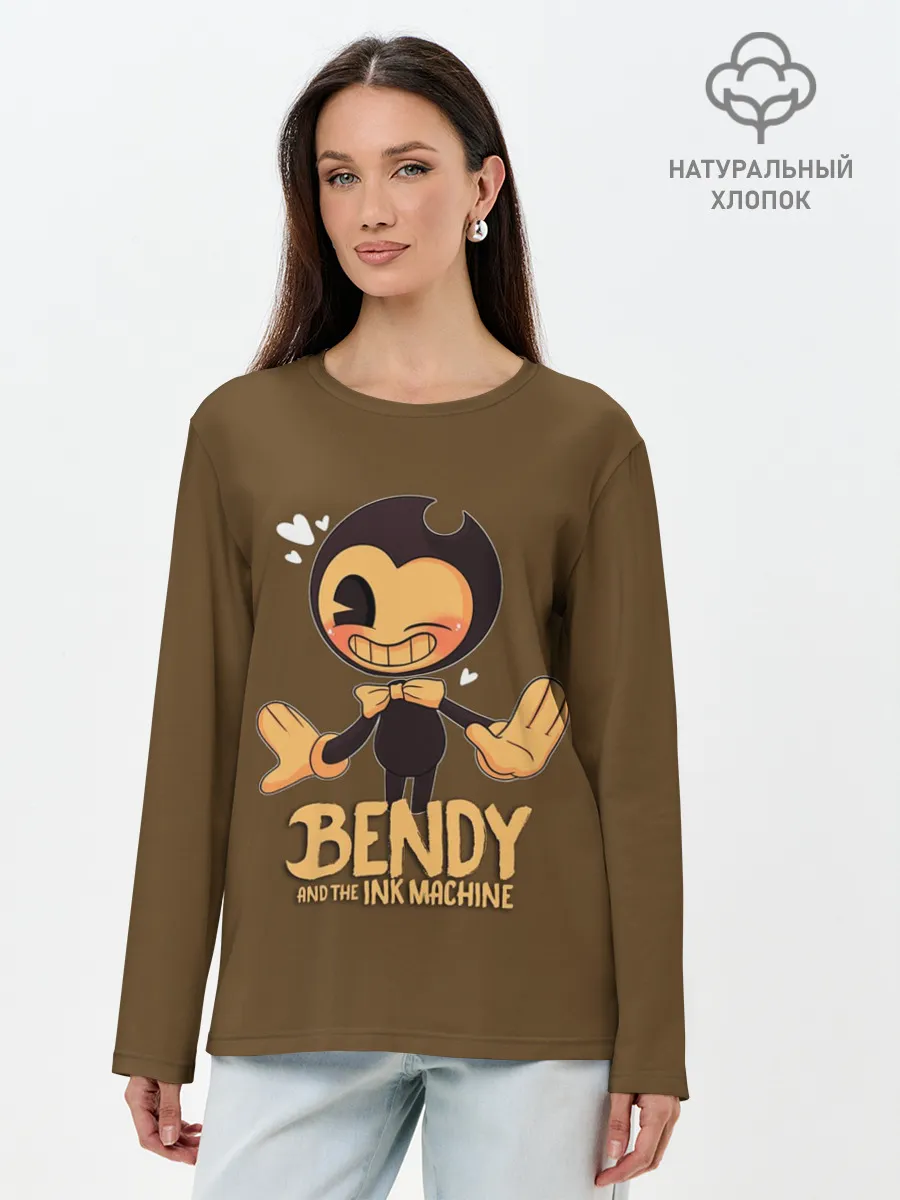 Лонгслив женский. Хлопок / Bendy And The Ink Machine