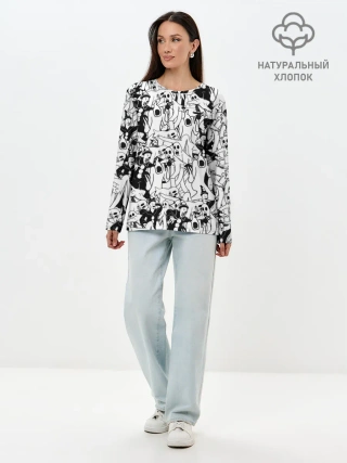 Лонгслив женский. Хлопок / GHOSTEMANE