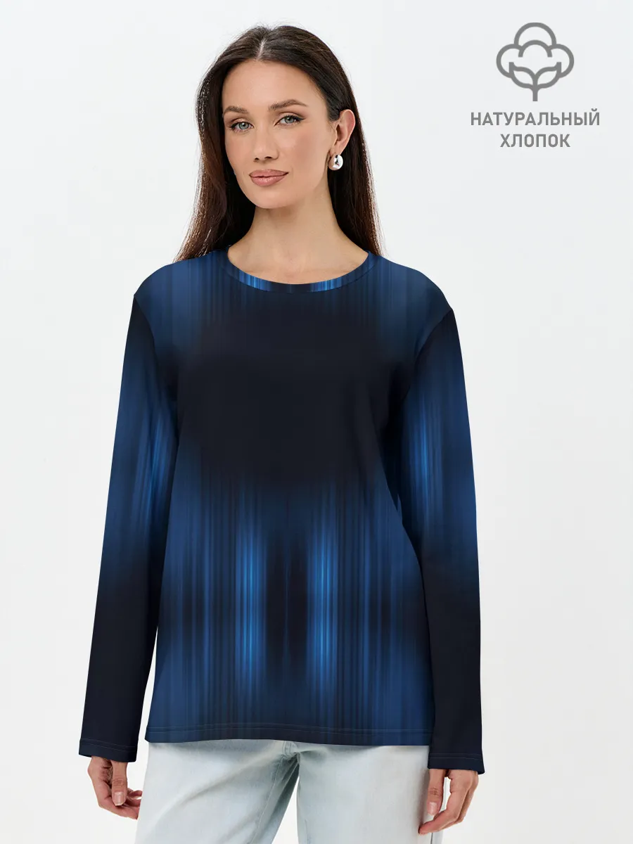 Лонгслив женский. Хлопок / НЕОНОВЫЙ ДОЖДЬ