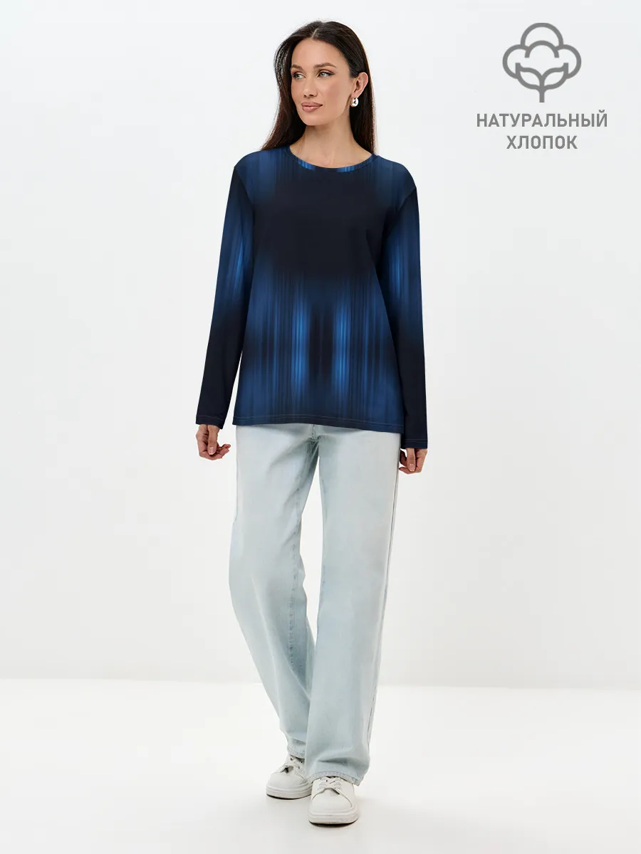 Лонгслив женский. Хлопок / НЕОНОВЫЙ ДОЖДЬ