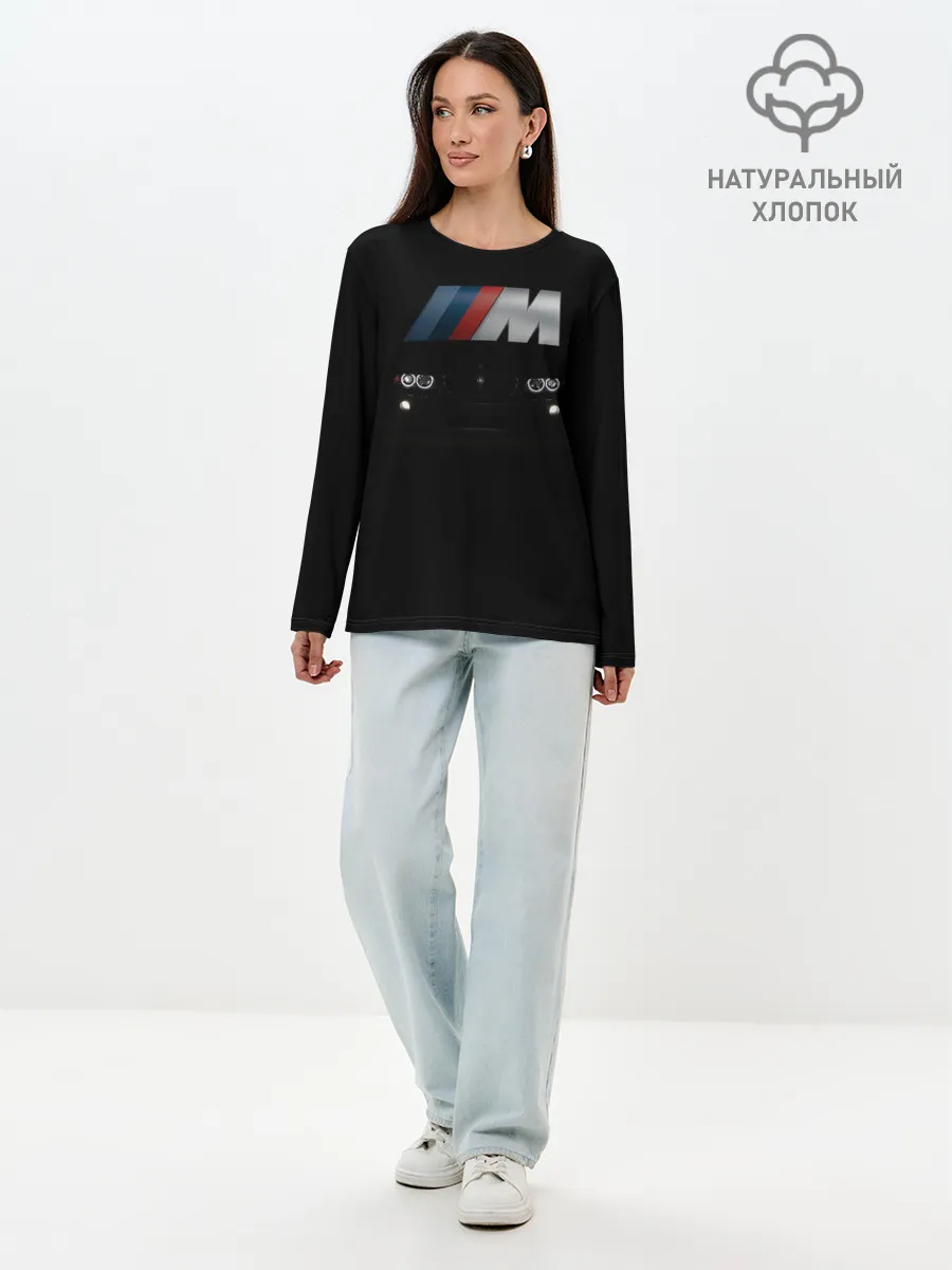 Лонгслив женский. Хлопок / BMW M