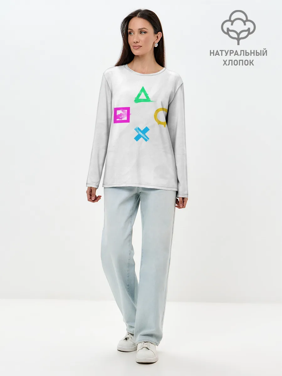 Лонгслив женский. Хлопок / GAMEPAD