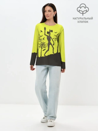 Лонгслив женский. Хлопок / Siren Head